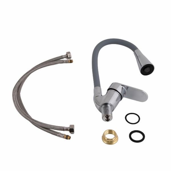 Змішувач для кухні Lidz Tani 008F3 з гнучким виливом (k40) LDTAN008F3GCR39507 Grey / Chrome SD00045611 фото