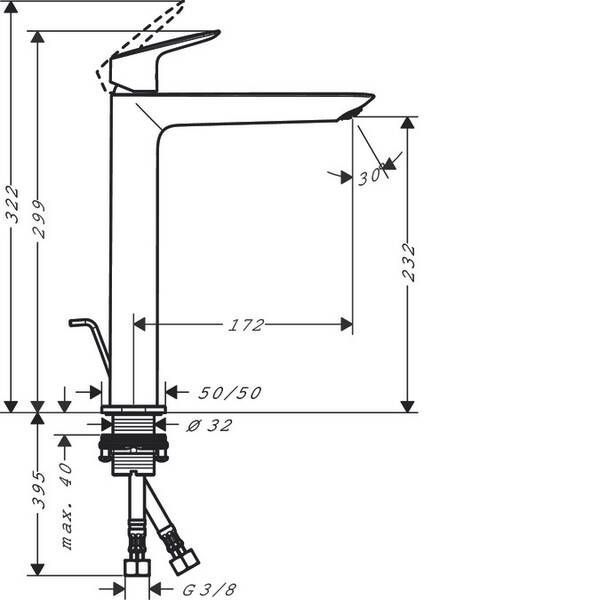 Змішувач для раковини Hansgrohe Logis 71257000 497953 фото