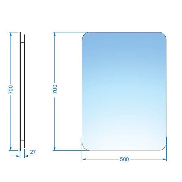 Зеркало Devit Basic 4500700 500х700 мм закругленное 592827 фото