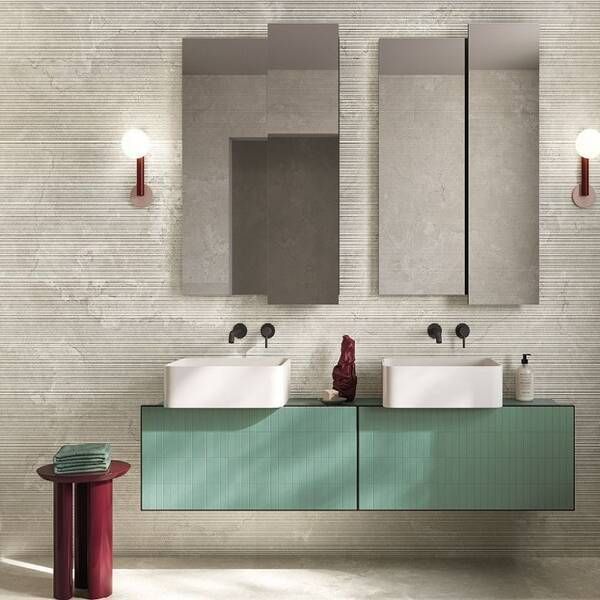 Керамогранит Italgraniti DR01BAR Dorset Bianco Cross Cut Ribbed Sq. 120х60 см 556365 фото