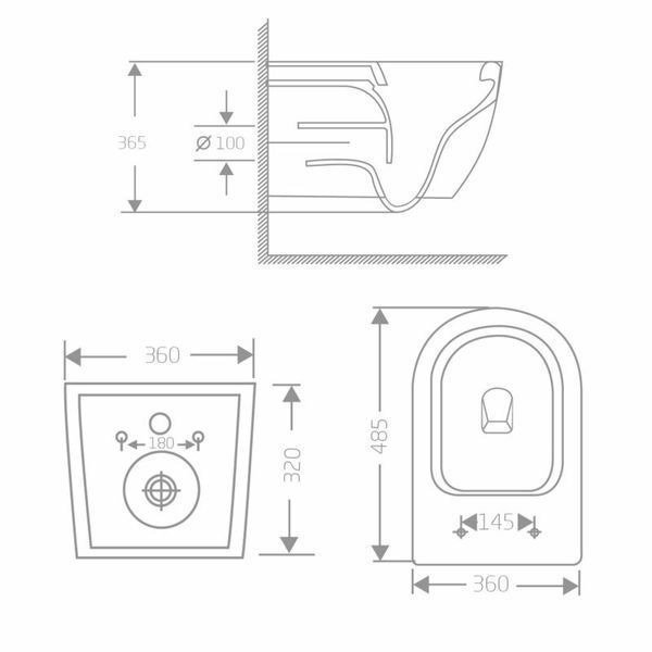 Унітаз підвісний Qtap Jay Ultra Quiet 485х360х320 мм, Matt Black, сидінням Slim Duroplast/ Soft-close/ Quick Relase QT07335177MB SD00054232 фото