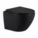 Унітаз підвісний Qtap Jay Ultra Quiet 485х360х320 мм, Matt Black, сидінням Slim Duroplast/ Soft-close/ Quick Relase QT07335177MB SD00054232 фото 1
