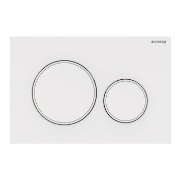 SIGMA20 ROUND смывающая клавиша для двойного смыва, белый/белый матовый 78276 фото