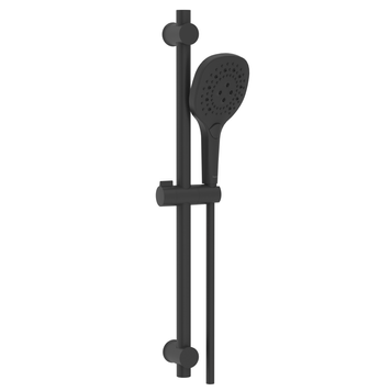 BILOVEC душовий гарнітур (лійка, штанга, шланг PVC), чорний матовий 93994 фото