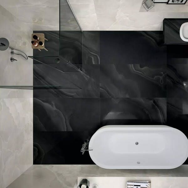 Керамограніт Florim Group 779256 Eccentric Luxe Smoky Black Glo Ret 60x120 см 567013 фото