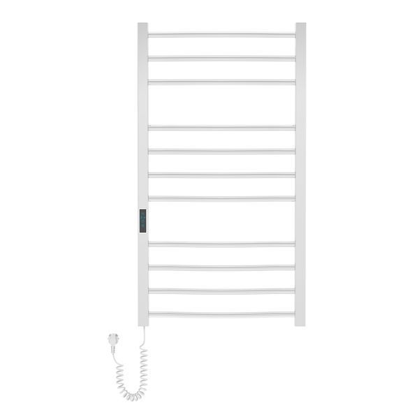 i-HEAT рушникосушарка електро, 120W, 500 * 900мм, AISI 304, 11п. (4-4-3) коло, стійки квадрат, таймер, терморегулятор, сталь полірована, лівий 80406 фото