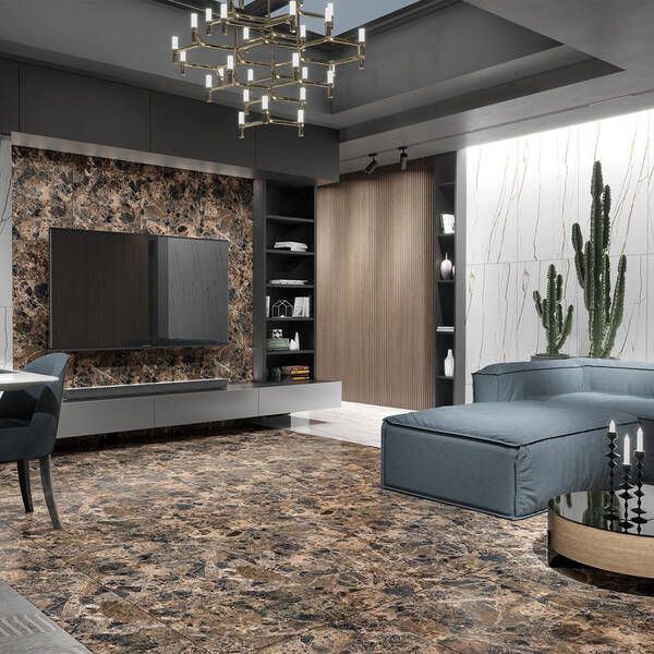 Керамограніт Інтеркерама Deluxe коричневий 12060 98 032/L 60х120 см 564701 фото