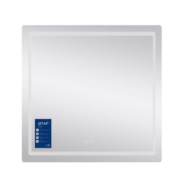Дзеркало Qtap Mideya (MI2) 700х800 з LED-підсвічуванням Touch, з антизапотіванням, димером, рег. яскравості QT2078DCF7080 SD00054585 фото