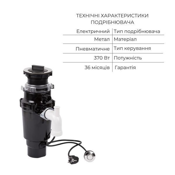 Комплект Lidz Handmade H7545 Мийка для кухні інтегрована Decor Honeycomb LDH7545DEC48372 + Lidz (BLA) Подрібнювач для кухонного миття SD00055257 фото