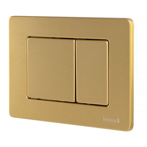 IMPRESE i7112, клавіша змиву, золото сатин, нержавіюча сталь 77455 фото