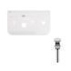 Комплект Qtap Tern: Раковина подвесная прямоугольная правая 450х260х155 мм White + Донный клапан PU02O SD00053452 фото 1