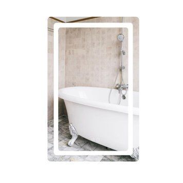 Зеркало Qtap Mideya (DC-F911) 500х800 с LED-подсветкой Touch, с антизапотеванием, диммером QT2078F911W SD00036737 фото