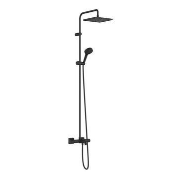 VERNIS SHAPE душова система Showerpipe 240 з термостатом для ванни, 1jet, чорний матовий 88357 фото