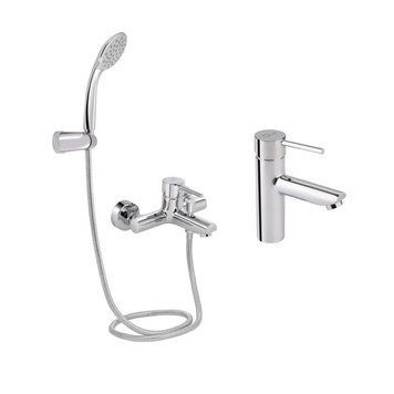 Комплект для ванной комнаты Qtap Spring Chrome: Смеситель QTSPRCRM006 + Смеситель QTSPRCRM001 SD00054138 фото