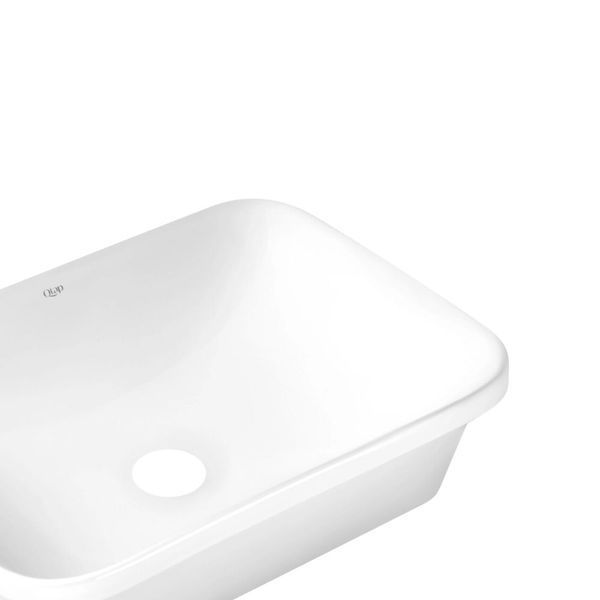 Комплект Qtap Scorpio: Раковина врізна прямокутна 500х380х145 мм White + Донний клапан PU02 SD00053414 фото