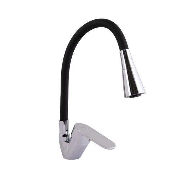 Змішувач для кухні Lidz Tani 008F3 з гнучким виливом (k40) LDTAN008F3BCR39484 Black / Chrome SD00045588 фото