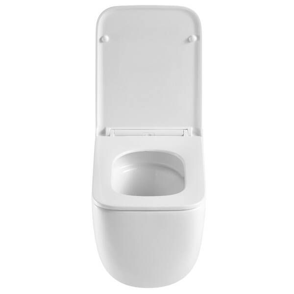 Унітаз підвісний Devit Grid DGR0760111W безобідковий з кришкою soft-close та Vortex Flush, білий 600659 фото