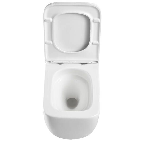 Унітаз підвісний Devit Grid DGR0760111W безобідковий з кришкою soft-close та Vortex Flush, білий 600659 фото