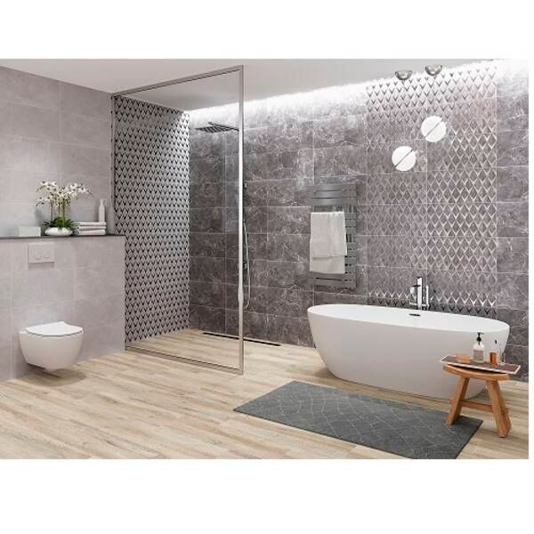 Плитка Opoczno Teneza Light Grey Glossy 29,7х60 см 531296 фото