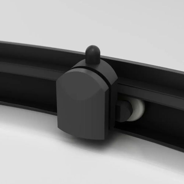 W90UG-401-100BT Душ. кабіна Gem 1/4 Round 100x100 скло прозоре, профіль чорний матовий, без піддону (1 сорт) 537716 фото