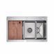 Lidz Handmade H7545 Мойка для кухни интегрированная Decor Honeycomb 3,0/1,0 мм LDH7545DEC48372 SD00054496 фото 4
