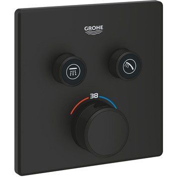 102166KF00 Grohtherm SmartControl Зовнішня частина термостату прихованого монтажу, 2 споживачі, чорний матовий (1 сорт) 576936 фото