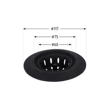 Сетка для сифона Lidz Acsis LA27 Black, силиконовая, 117х117х37 мм LDACSLA27BLM49775 SD00055899 фото