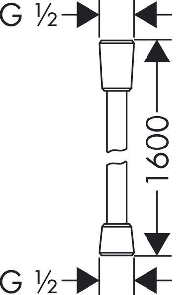 Isiflex``B - душевой шланг высокая гибкость 1,60 м, (хром) HANSGROHE 28276000 13113 фото