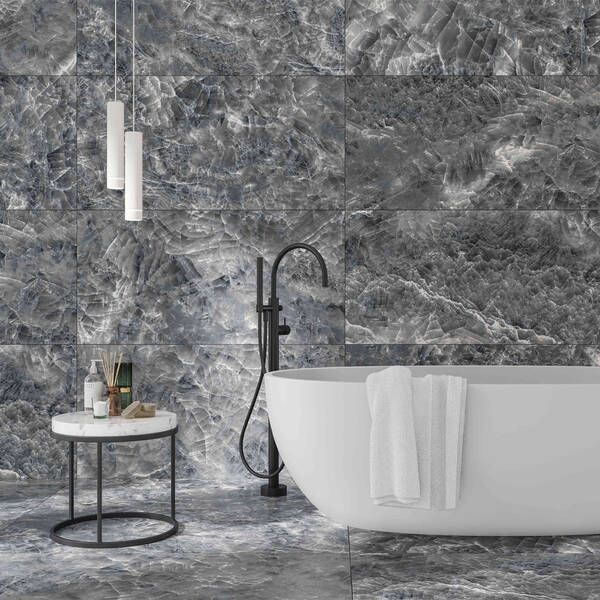 Керамограніт Golden Tile Dolomiti Сірий carving рект DL2980 60х120 см 584707 фото