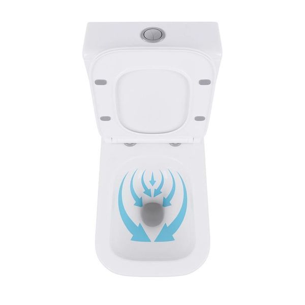 Унітаз підлоговий Qtap Crow Eco безобідковий з сідінням Soft-close QTCRO27W48750 SD00054874 фото