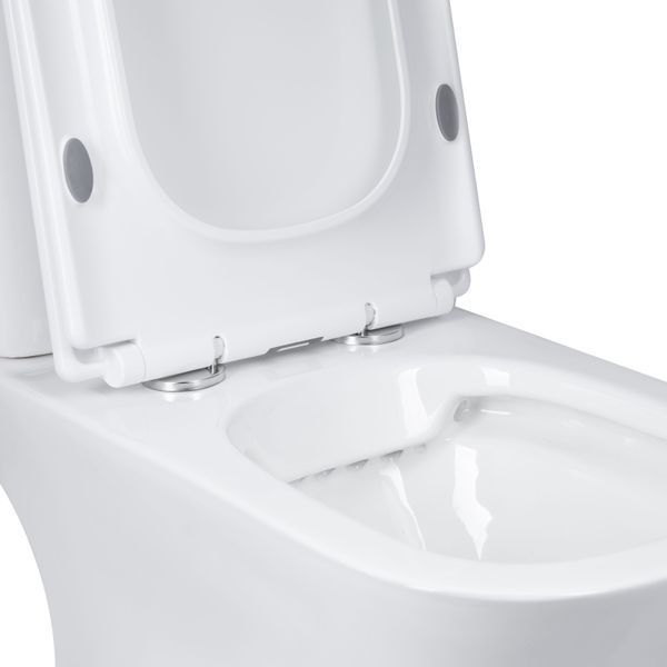 Унітаз-компакт Qtap Presto Quadro безободковий з сидінням Soft-close QT24221215AW SD00052480 фото