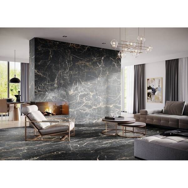 Керамогранит Cerrad Gres Marquina Gold Rect 119,7x279,7 см 484848 фото