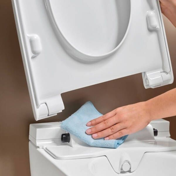 Унітаз-біде підвісний Geberit AquaClean Alba 146.350.01.1, KeraTect, накладка біла 563054 фото