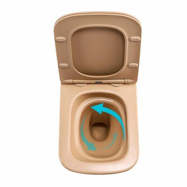 Унитаз подвесной Tern Ultra Quiet 490&times;365&times;325&nbsp;мм, Beige, с сиденьем Slim Duroplast / Soft-close / Quick Release QT17332303ASSB Qtap SD00054290 фото