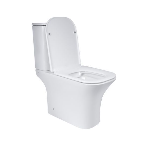 Унітаз-компакт Qtap Presto Quadro безободковий з сидінням Soft-close QT24221215AW SD00052480 фото