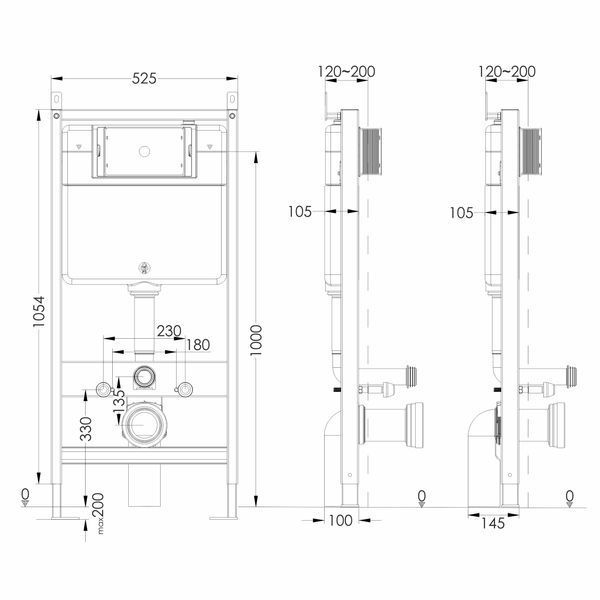 VOLLE MASTER EVO SENSOR комплект инсталляции для унитаза 4в1 (инсталляция, крепление, прокладка, клавиша LARGO EVO SENSOR blanco) 93021 фото