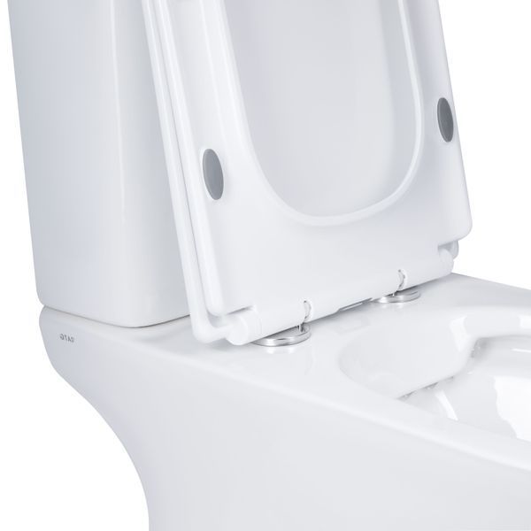 Унітаз-компакт Qtap Presto Quadro безободковий з сидінням Soft-close QT24221215AW SD00052480 фото