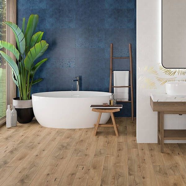 Плитка Opoczno Ua Dixie Deco Dark Blue Satin 20x60 см декор 495139 фото