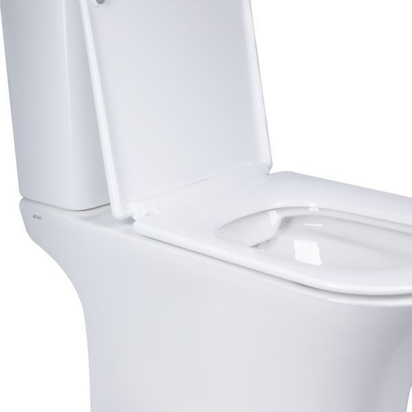 Унітаз-компакт Qtap Presto Quadro безободковий з сидінням Soft-close QT24221215AW SD00052480 фото