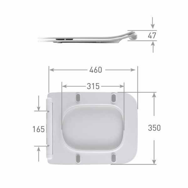 Qtap Сидіння для унітаза (Crow 640) 460x350x47 мм, White, з мікроліфтом, Slim Duroplast, Quick Release QTSC179W48700 SD00054824 фото