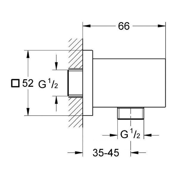 Euphoria Cube Підключення для душового шланга 35337 фото