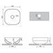 Раковина SDR Ceramiche Pool 1 MBLVP1 42х42 см, в кольорі графіт 584626 фото 3