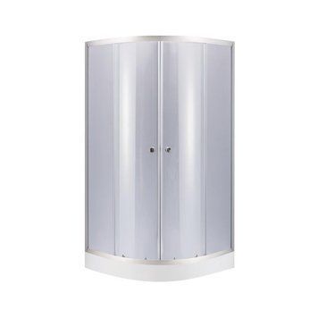 Душевая кабина Lidz Latwa SC80x80.SAT.LOW.GR, стекло тон. 4 мм + Lidz Душевой поддон KAPIELKA ST80x80x15 SD00051438 фото