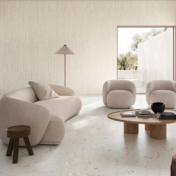 Керамограніт Italgraniti FL01BAC I Cementi White Ciottolo SQ. 60x120 см 558253 фото