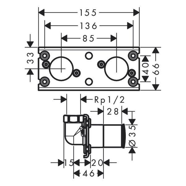Rainfinity Схована частина для душу системи Showerpipe 360 1jet. 71761 фото