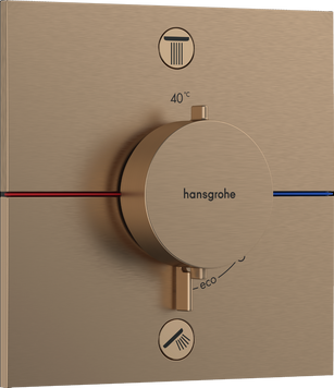 SHOWERSELECT COMFORT E термостат для 2 споживачів, прихований монтаж, колір шліфованна бронза 93302 фото