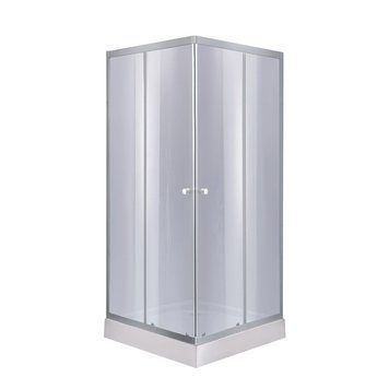 Душевая кабина Lidz Wawel SC80x80.SAT.LOW.GR, стекло тон. 4 мм + Lidz Душевой поддон KAPIELKA ST80x80х14 SD00051444 фото