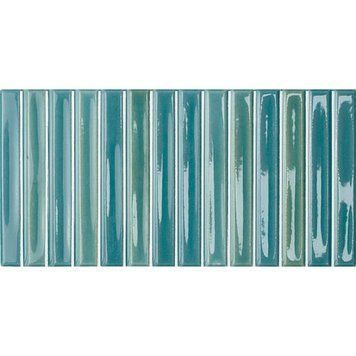 Плитка WOW Colour Notes 133160 CN Bars Azur 12,5х25 см 560586 фото