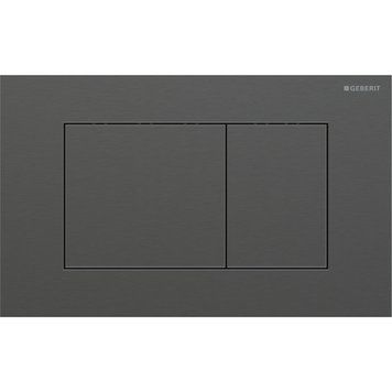 SIGMA40 SQUARE смывающая клавиша для двойного смыва, черный хром/матовый, легко чистится 100338 фото