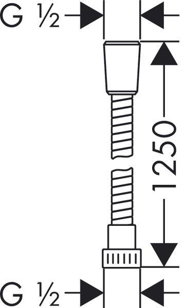 Metaflex 1.25м - душовий шланг хром HANSGROHE 28262000 13115 фото